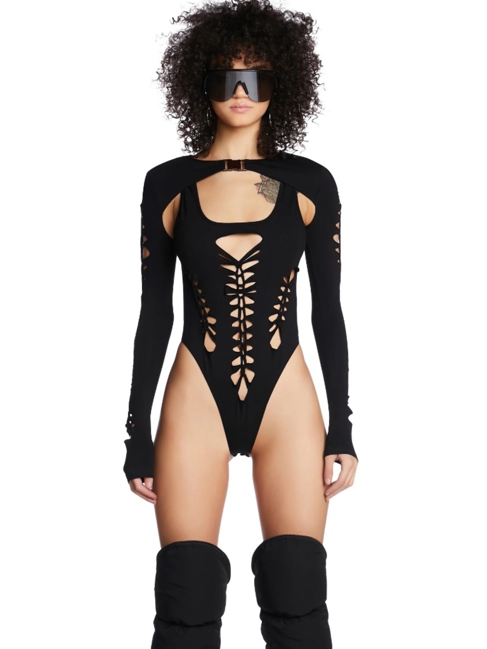 WHILE I'M YOUNG BODYSUIT AND SHRUG SET